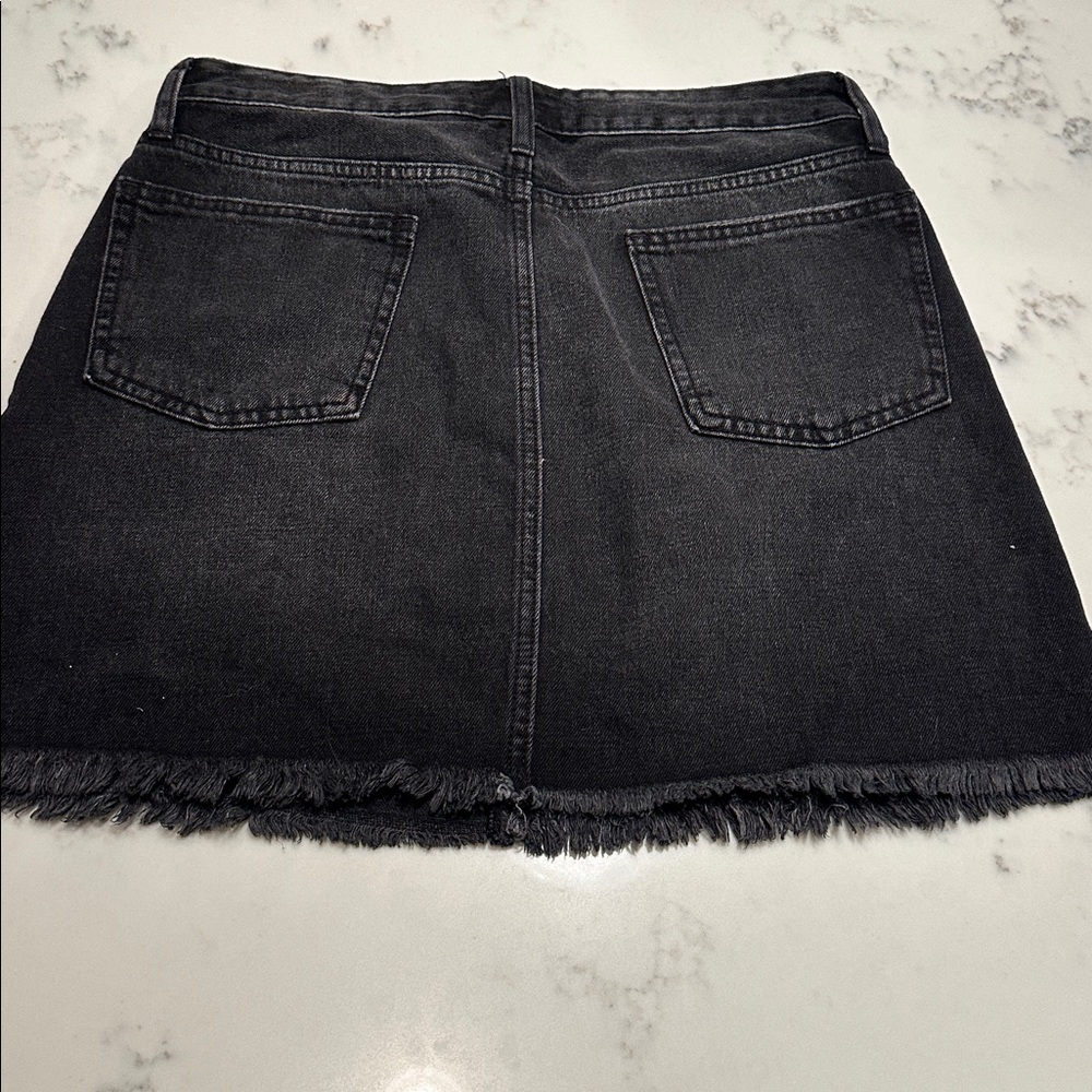Black Denim Skirt - Picture 2 of 6